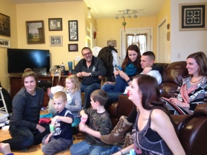 A couple days later we had Christmas with the Fralick side! This is during an intense round of Catch Phrase.